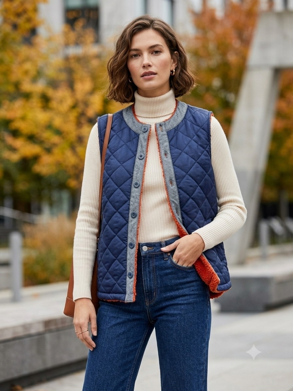 Madewell x Kule Reversible Vest Navy/Striped M